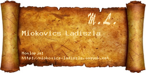 Miokovics Ladiszla névjegykártya